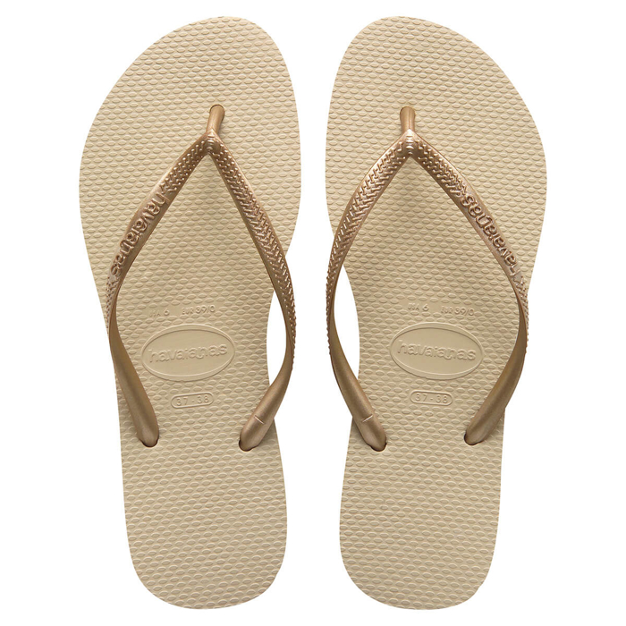 HAVAIANAS SLIM SAND GREY/LIGHT GOLDEN 41/42