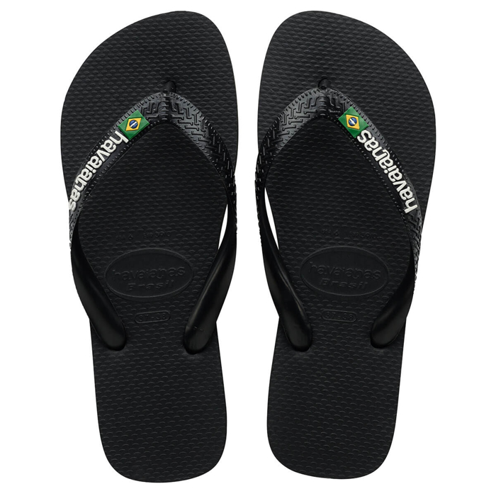 HAVAIANAS BRASIL LOGO BLACK/BLACK 39/40