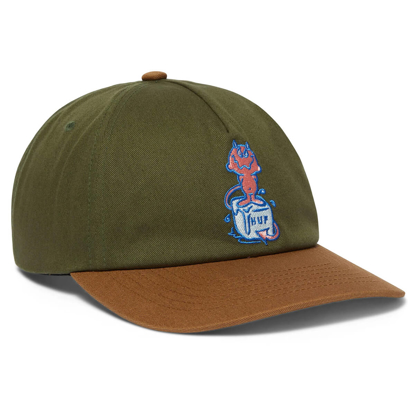 HUF MELT 5 PANEL SNAPBACK GREEN UNI
