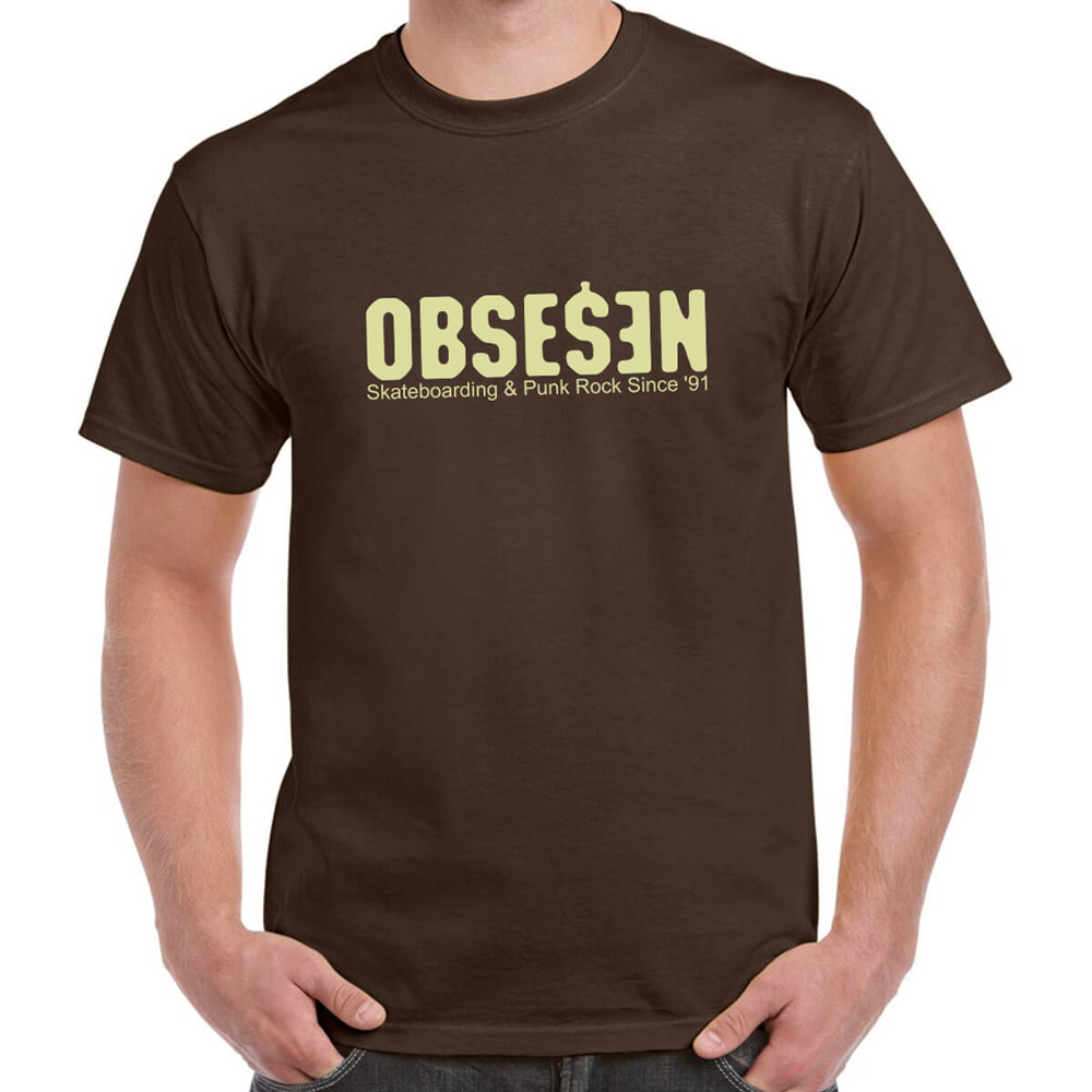 OBSESSION OBSESEN PUNK T-SHIRT DARK CHOCOLATE M