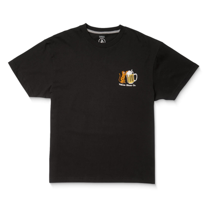 VOLCOM CURIOUS CAT T-SHIRT BLACK L