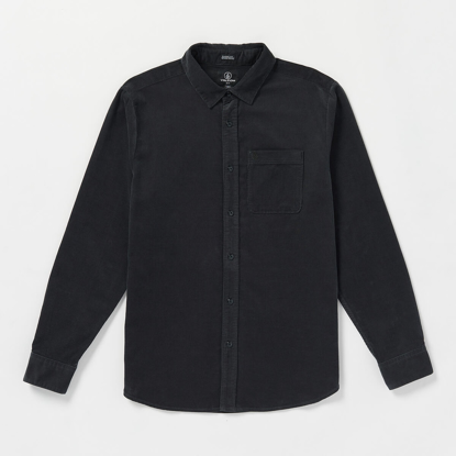VOLCOM ZANDER LONG-SLEEVE SHIRT ASPHALT BLACK M