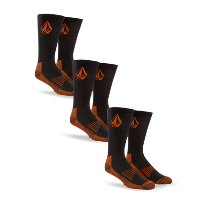 VOLCOM VOLCOM WORKWEAR SOCK (3-PACK) BLACK UNI