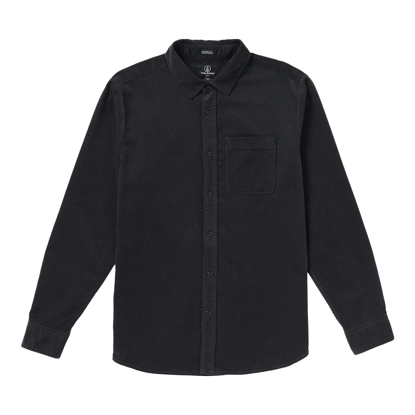 VOLCOM ZANDER LONG-SLEEVE SHIRT ASPHALT BLACK M