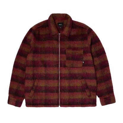 HUF MEGABLAST PLAID JACKET BERRY M