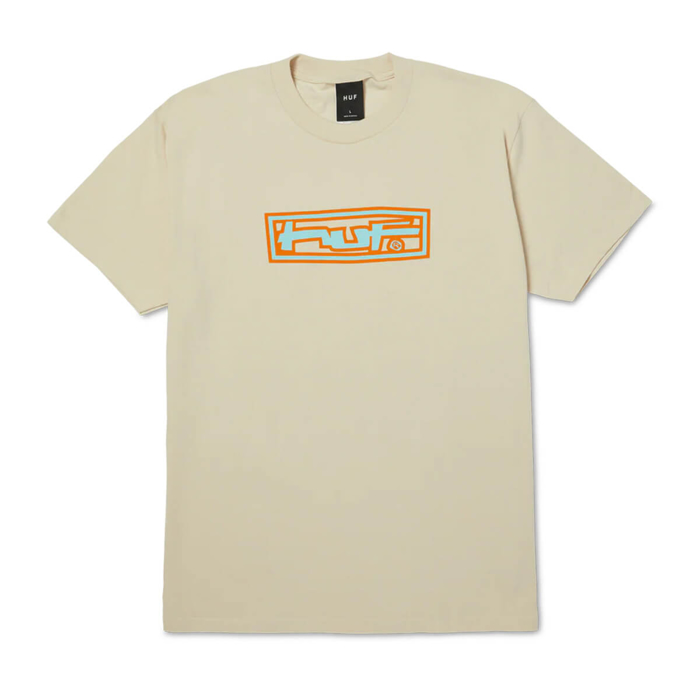 HUF STRETCH T-SHIRT CREAM S