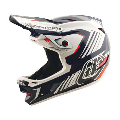 TROY LEE DESIGNS D4 POLYACRYLITE HELMET QUALIFER BLUE / WHITE M