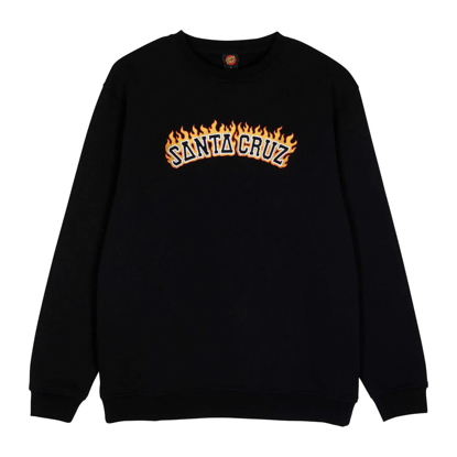 SANTA CRUZ BURNT COLLEGIATE CREW BLACK M