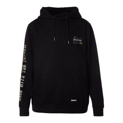 FALLEN GARGOYLE HOODIE PULLOVER BLACK/WHITE L