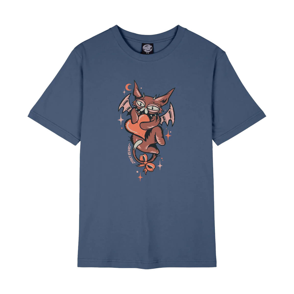 SANTA CRUZ NIGHT CRITTER FRONT T-SHIRT HERITAGE BLUE 6