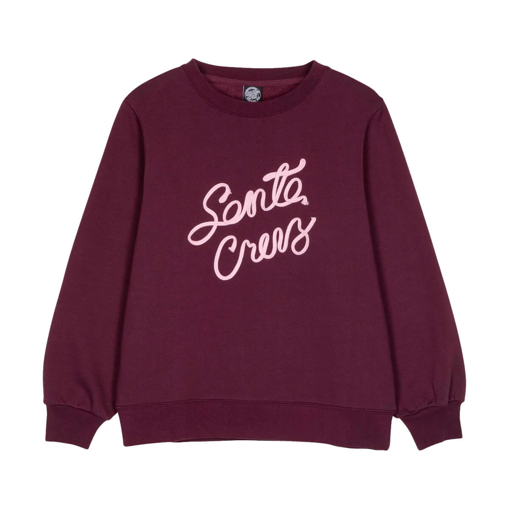 SANTA CRUZ RIBBON SCRIPT FRONT CREW DARK CHERRY 8