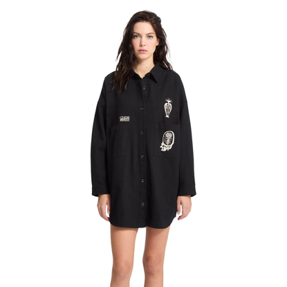 VOLCOM FA VADERETRO DRESS BLACK S
