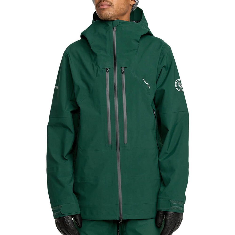 VOLCOM ANYOX GUIDE GORE PRO SHELL JKT BLACK GREEN L
