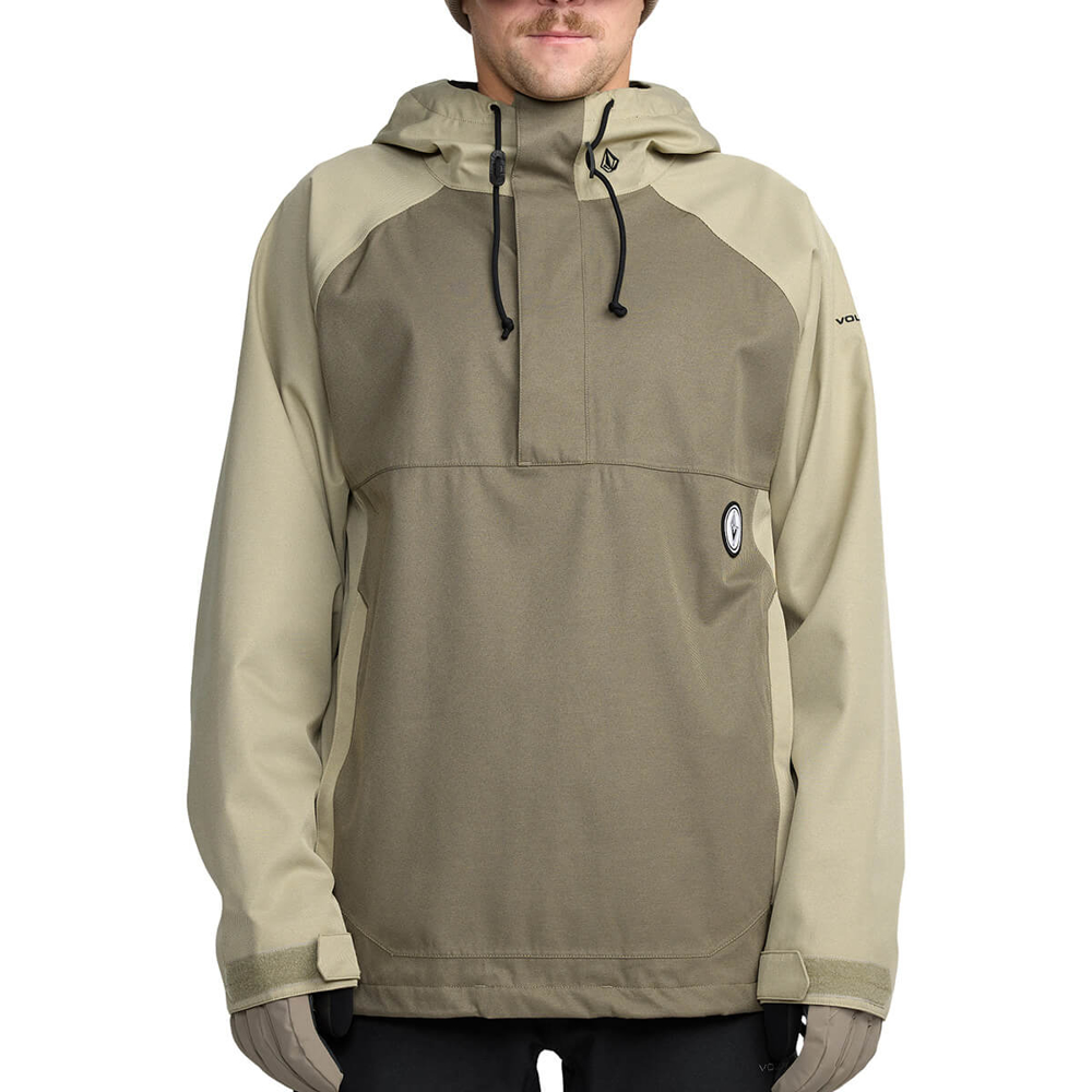 VOLCOM HOSSEGOR 20K PULLOVER MILITARY XS