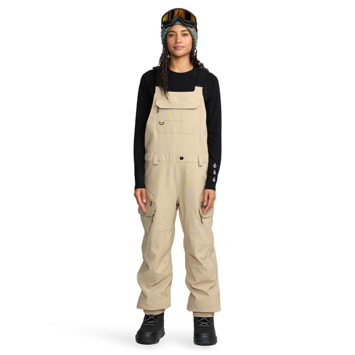 VOLCOM CRESTON 3D STRETCH BIB OVERALL OATMEAL S