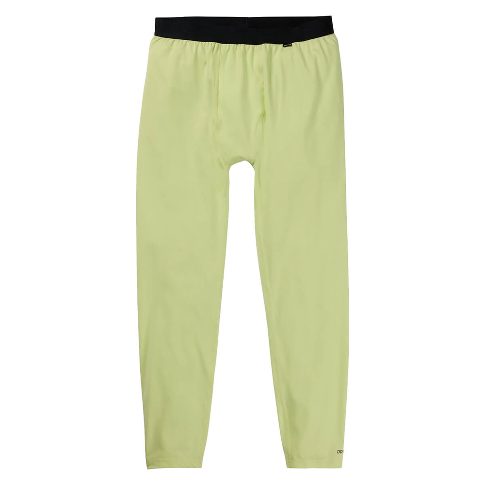 BURTON MEN'S MIDWEIGHT BASE LAYER PANTS GLOW YELLOW GREEN XL