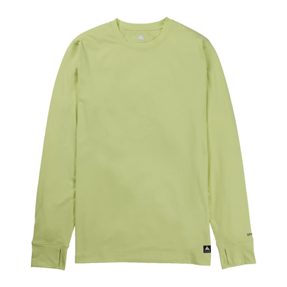 BURTON MEN'S MIDWEIGHT BASE LAYER CREWNECK GLOW YELLOW GREEN M