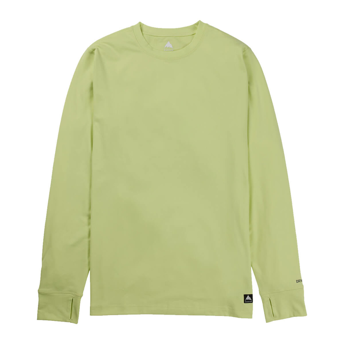 BURTON MEN'S MIDWEIGHT BASE LAYER CREWNECK GLOW YELLOW GREEN M