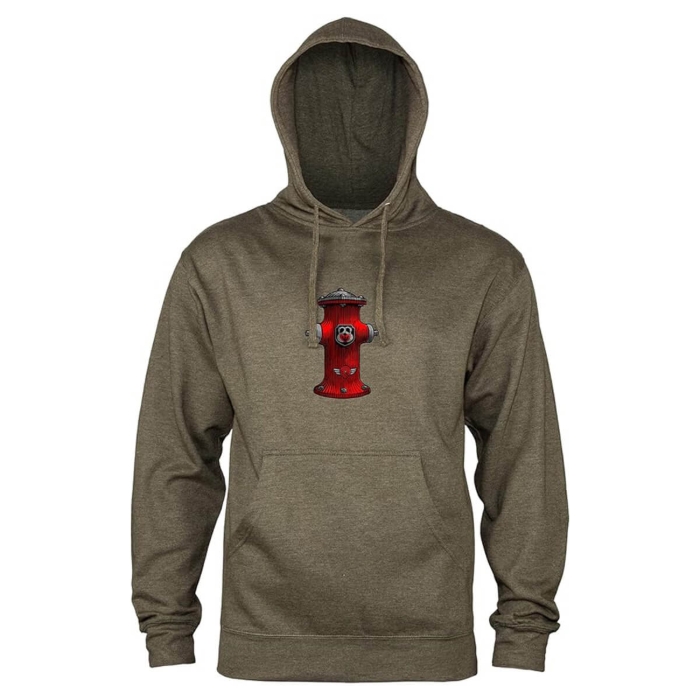 POWELL ANDERSON HYDRANT MID WEIGHT HOOD ARMY HEATHER M