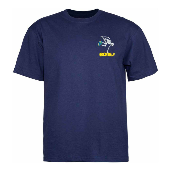POWELL SKATEBOARD SKELETON KID T-SHIRT NAVY S