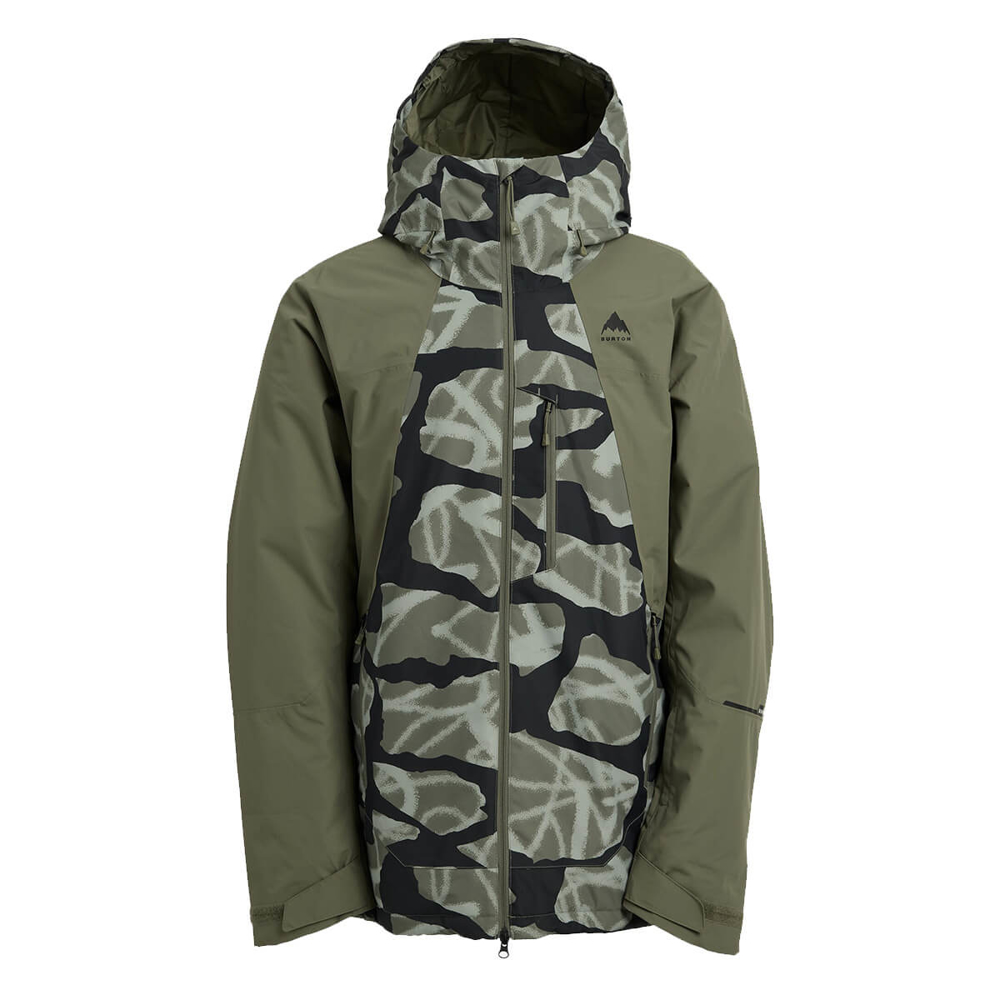 BURTON MEN'S RESERVE 2L JACKET GRAFFITI CAMO/FOREST MOSS S