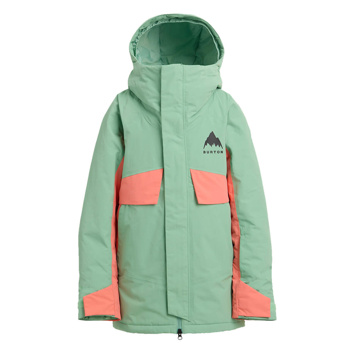 BURTON KIDS' ASCUTNEY 2L JACKET SOFT SAGE/PEACH ECHO XS