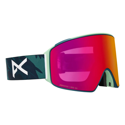ANON M4 GOGGLES (CYLINDRICAL) + BONUS LENS + MFI® FACE MASK FAMILY TREE | SUNNY RED / CLOUDY BURST UNI