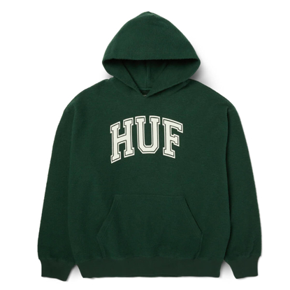 HUF CRACKED ARCH INSIDE OUT HOODIE PULLOVER FOREST GREEN S