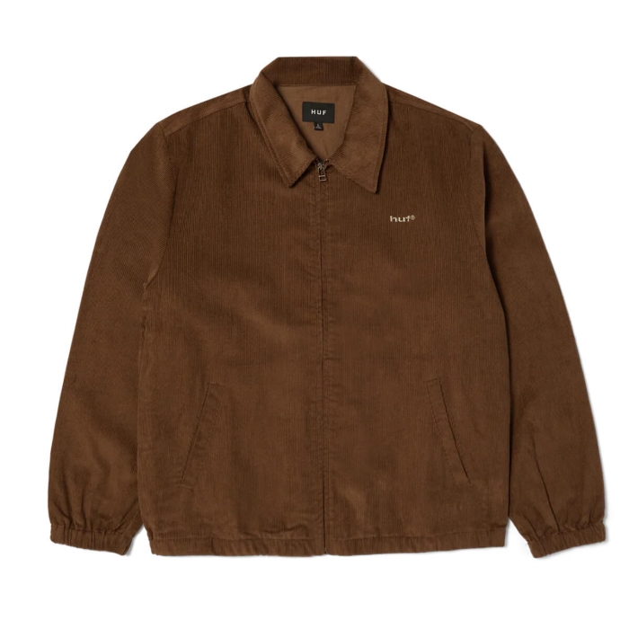 HUF 89 CORDUROY SHOP JACKET CHOCOLATE L