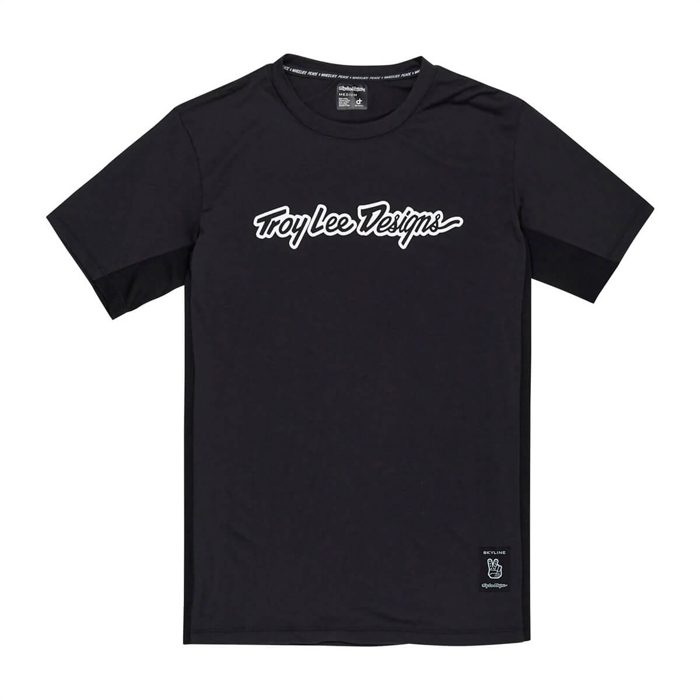 TROY LEE DESIGNS SKYLINE SHORT SLEEVE RIDE TEE SIGNATURE BLACK 2X