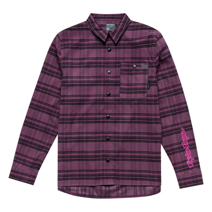 TROY LEE DESIGNS GRIND FLANNEL YD PLAID DEEP PURP M
