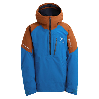 BURTON MEN'S [AK] VELOCITY GORE-TEX 2L ANORAK JACKET BLUE TEAL/CHESTNUT BROWN S