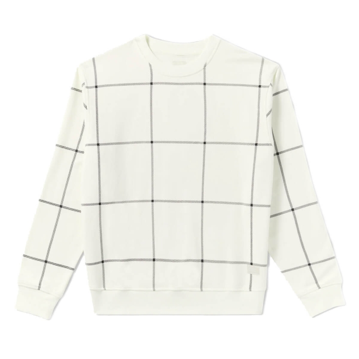 RVCA VACANCY WINDOW PANE CREW NATURAL L