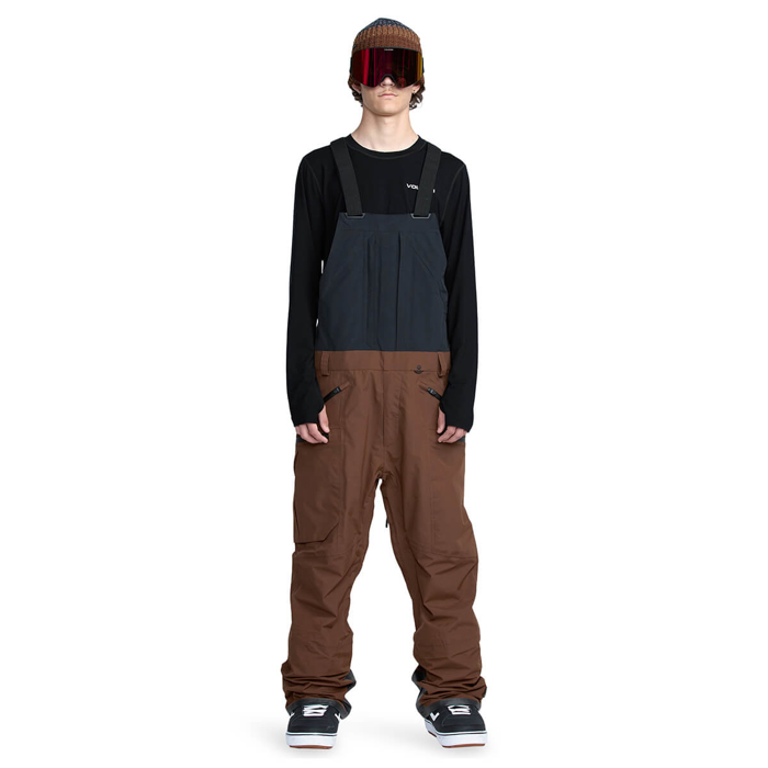 VOLCOM RAIN GORE-TEX BIB OVERALL BURNT RED S