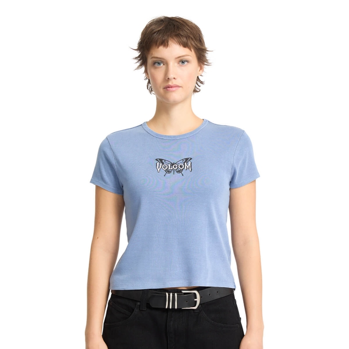 VOLCOM HAVE A CLUE TEE CAROLINA BLUE M