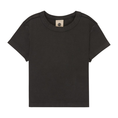 ELEMENT ICON CROP LONG SLEEVE W OFF BLACK S/8