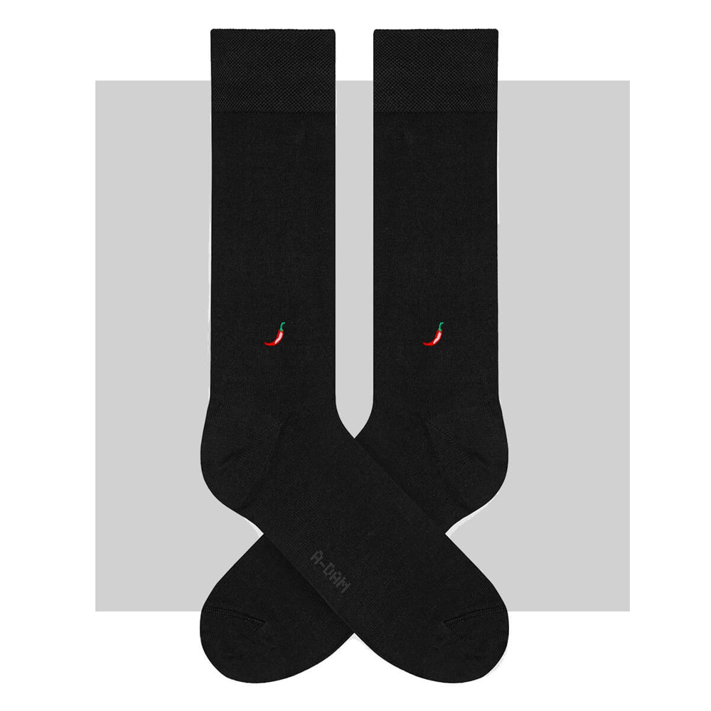 ADAM DRESS SOCKS BLACK PEPPER A-DAM BLACK 36-40