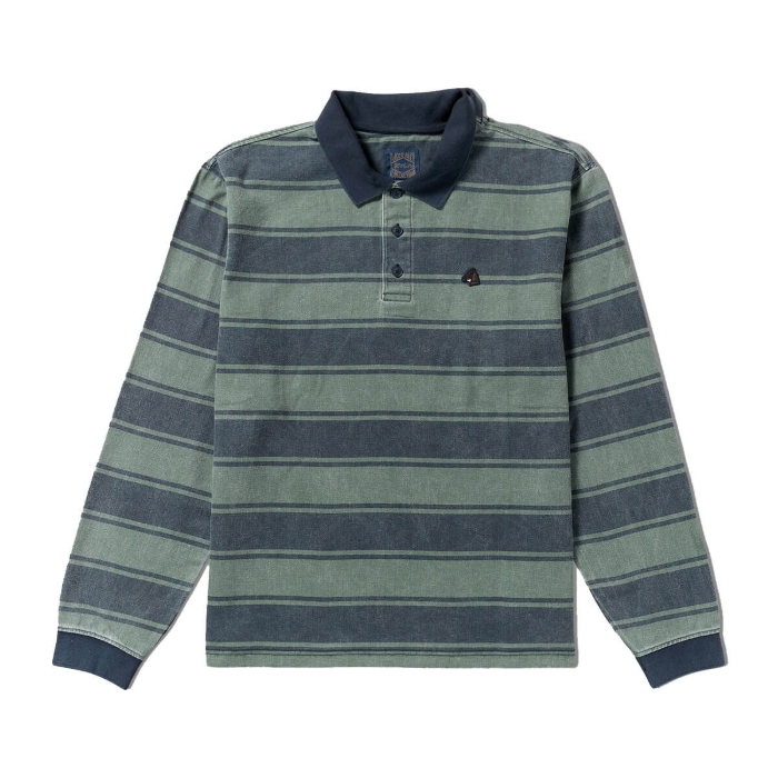 RVCA KSL LONG SLEEVE POLO BALSAM GREEN M