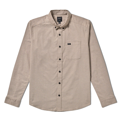RVCA THATLL DO STRETCH LONG SLEEVE WOVEN MUSHROOM M