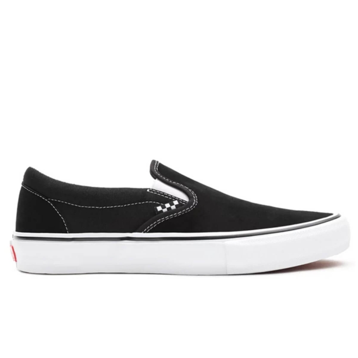 VANS SKATE SLIP-ON BLACK/WHITE 45