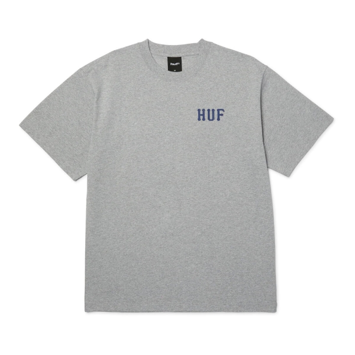HUF CLASSIC H T-SHIRT HEATHER GREY/NAVY M