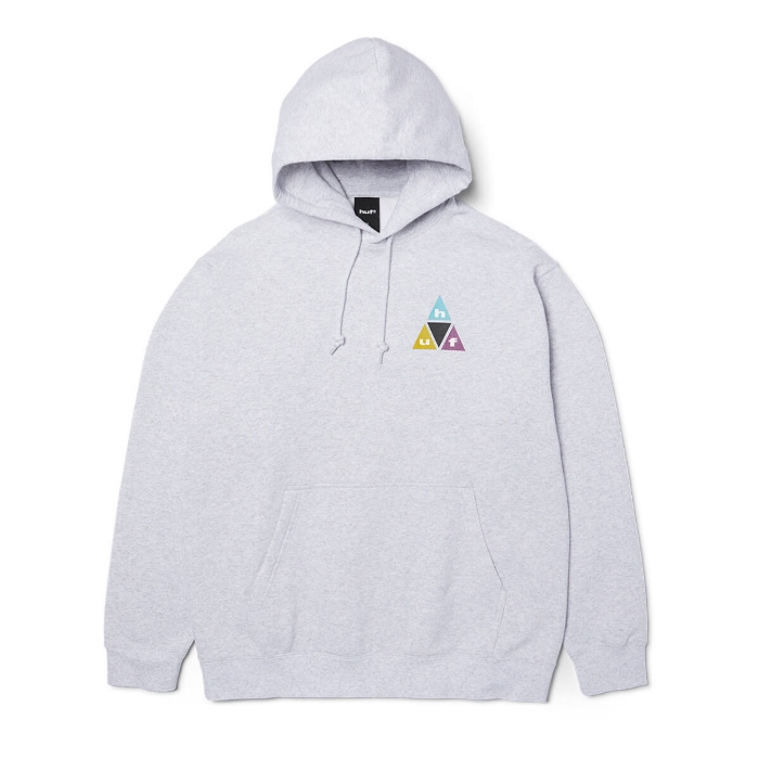 HUF PRISM TT HOODIE PULLOVER HEATHER GREY XL