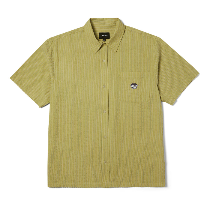 HUF BIG BLOCK STRIPED SHIRT DRIED HERB S
