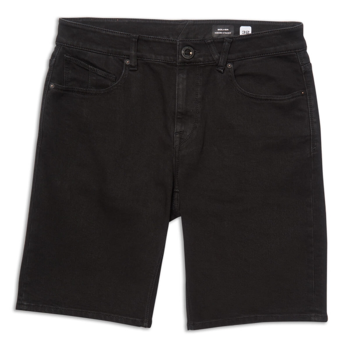 VOLCOM SOLVER DENIM SHORT BLACK OUT 33