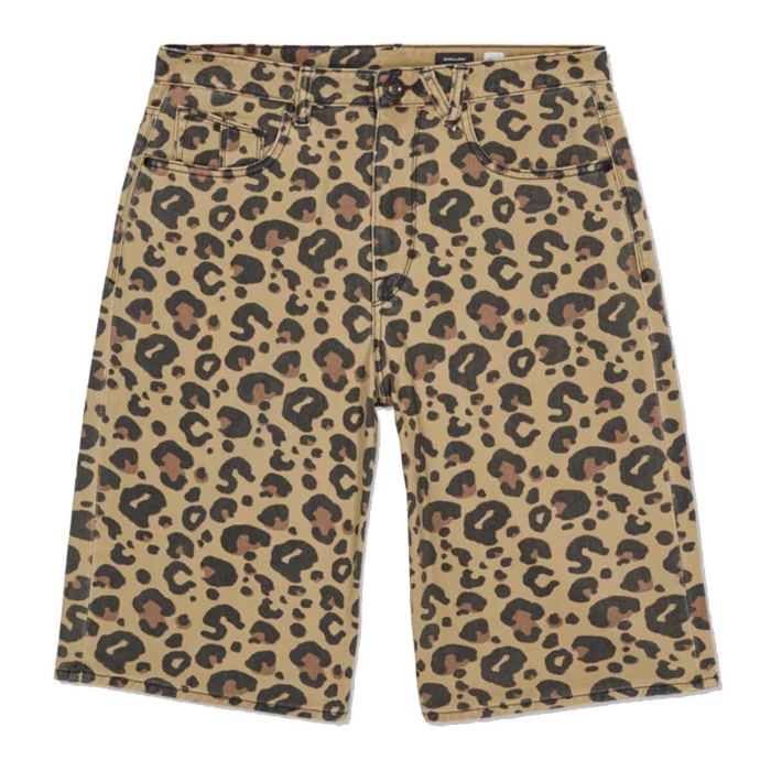 VOLCOM CHILLOW DENIM SHORT 24" CHEETAH 34
