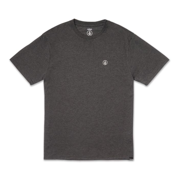 VOLCOM CIRCLE BLANKS T-SHIRT HEATHER BLACK M