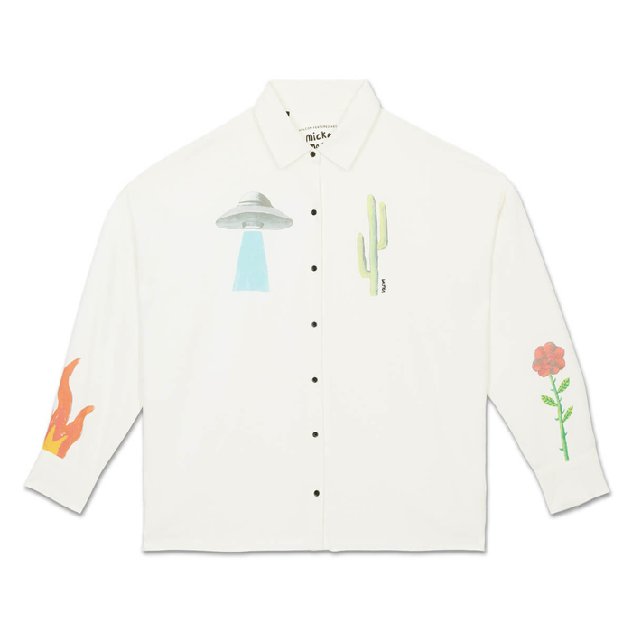 VOLCOM FA MICKEY MASON SHIRT OFF WHITE XS
