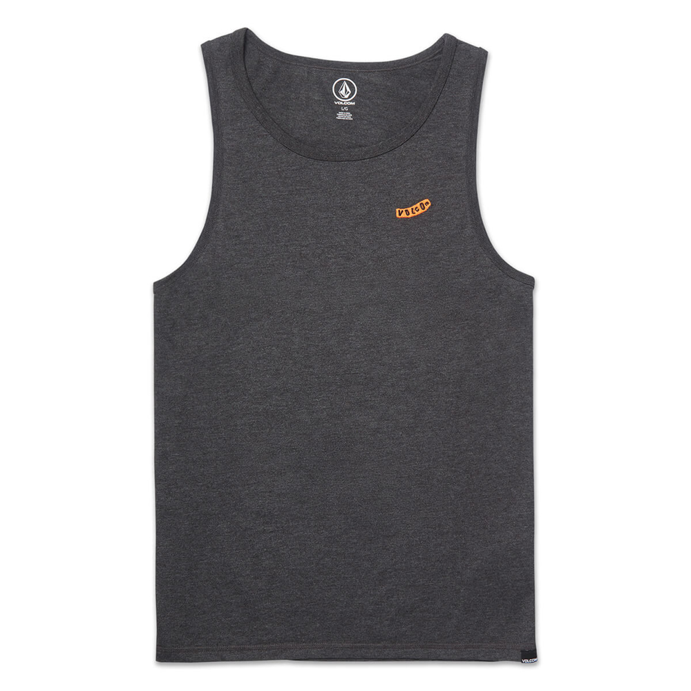 VOLCOM PISTOL STONE TANK TOP HEATHER BLACK L