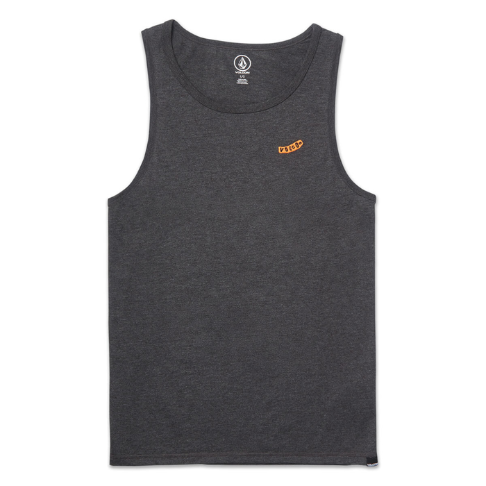 VOLCOM PISTOL STONE TANK TOP HEATHER BLACK L