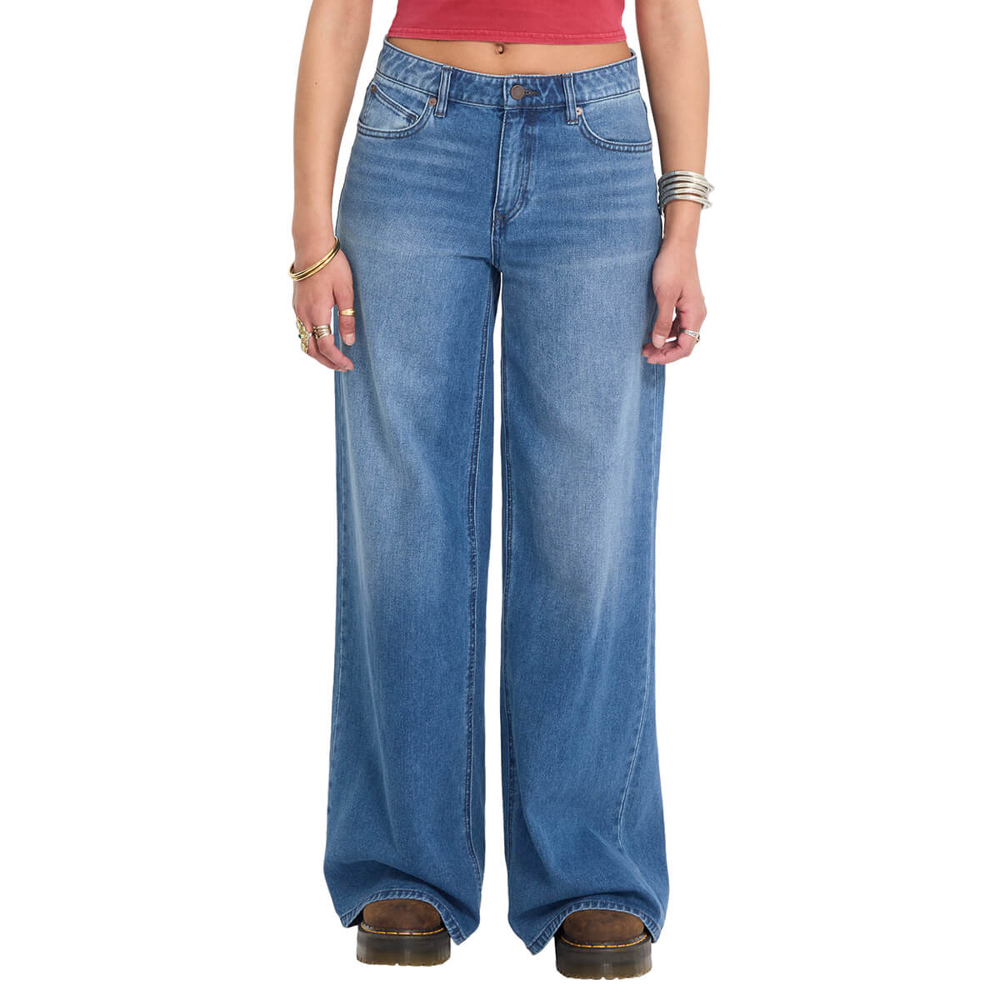 VOLCOM STONED BF LOWRISE WORN LIGHT BLUE 25